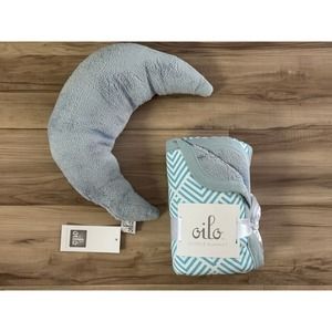 NWT Oilo Studio Jersey Cuddle Blanket and Moon Pillow Set